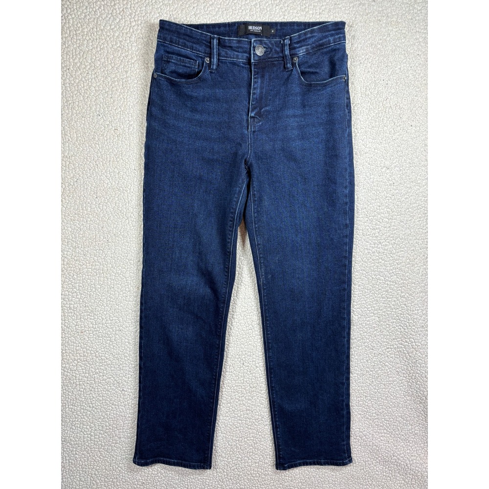 Hudson Los Angeles Women's Size 4 Dark Wash Straight Leg Jeans Stretch Denim